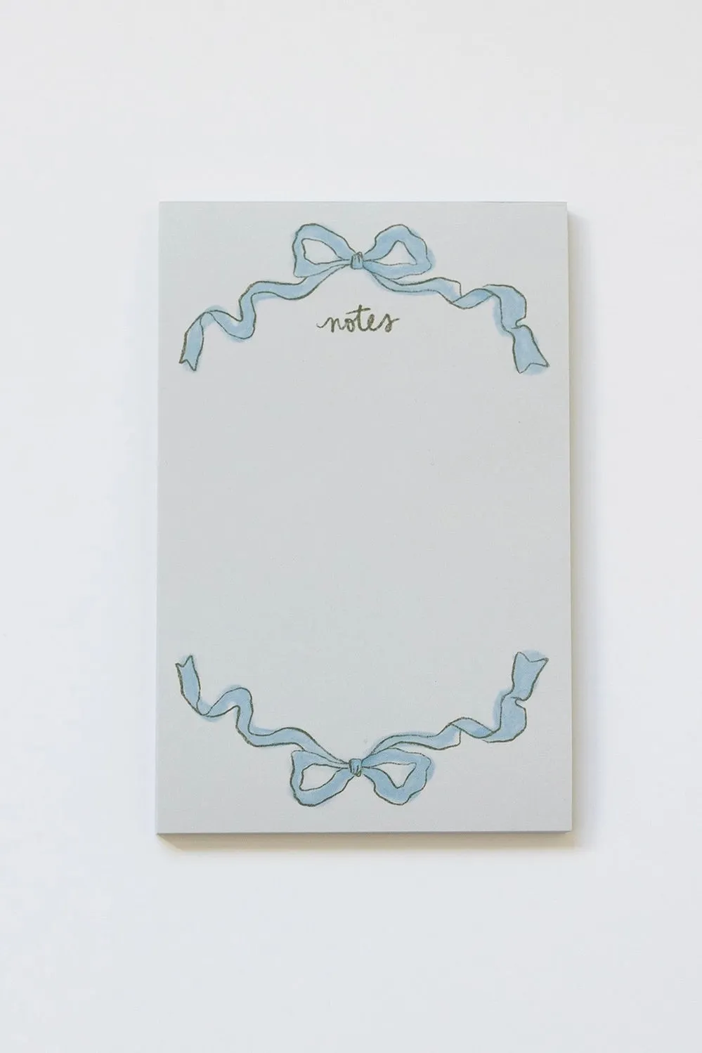 Blue Ribbon Bow Notepad