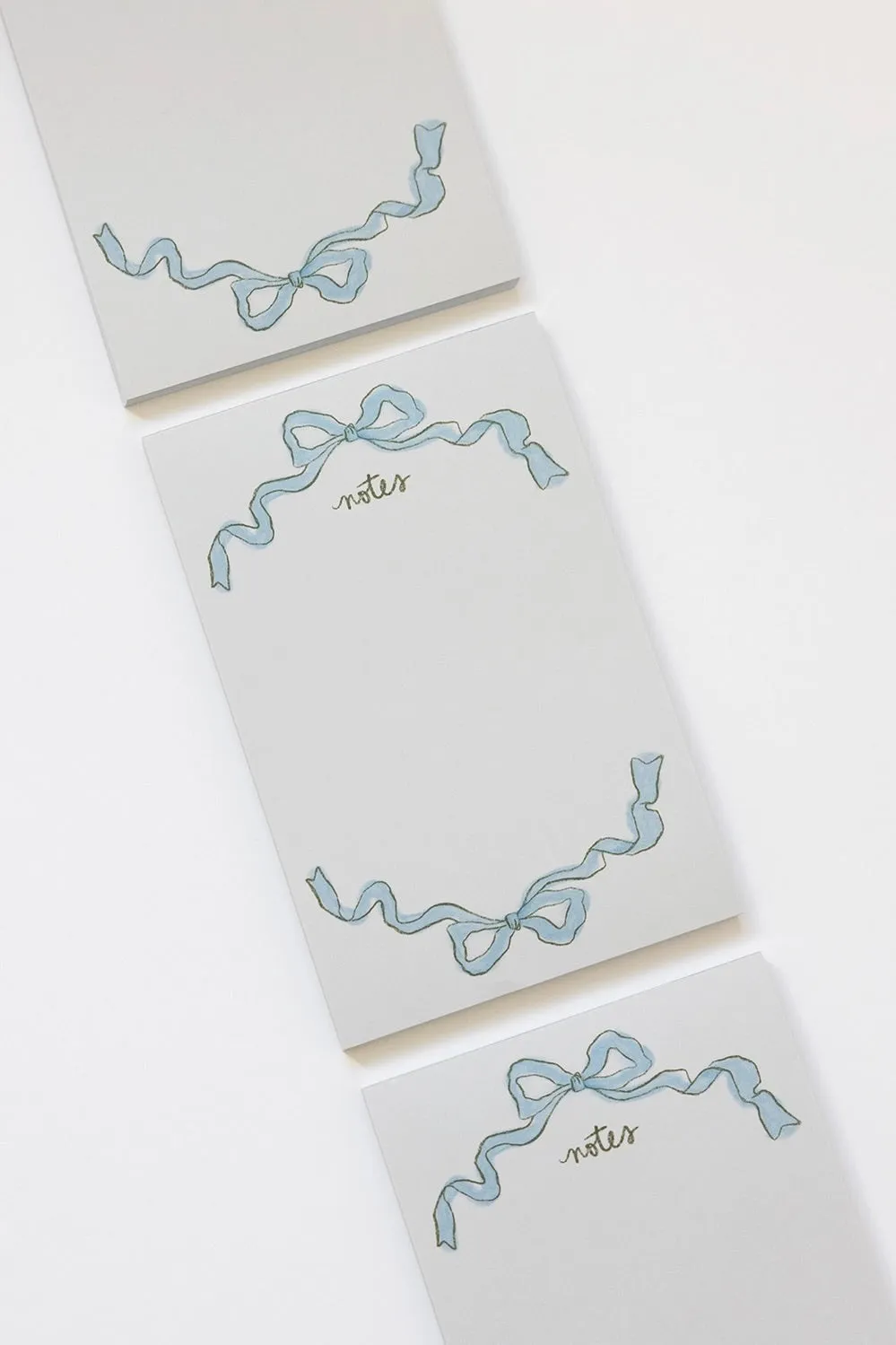 Blue Ribbon Bow Notepad