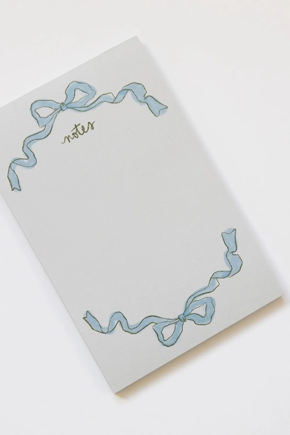 Blue Ribbon Bow Notepad
