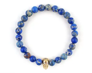 Blue Skull men's gift bracelet