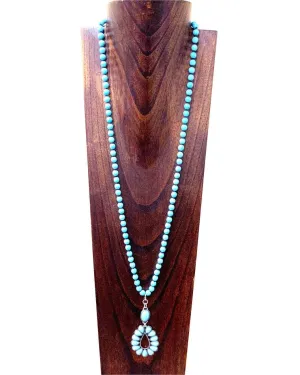 Blue Turquoise Pendent Necklace