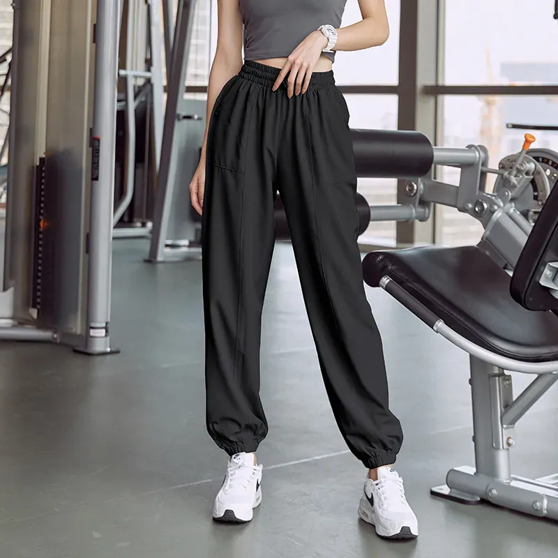 Bouncy Babe High-Rise Elastic Waist Jogger Pants