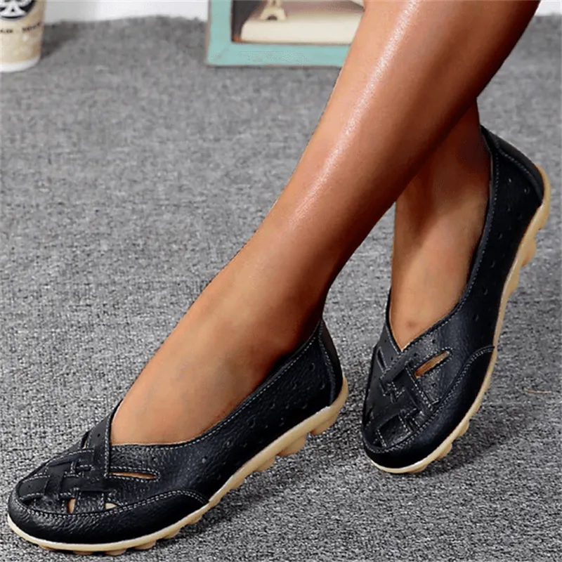 Breathable Leather Supportive Loafers