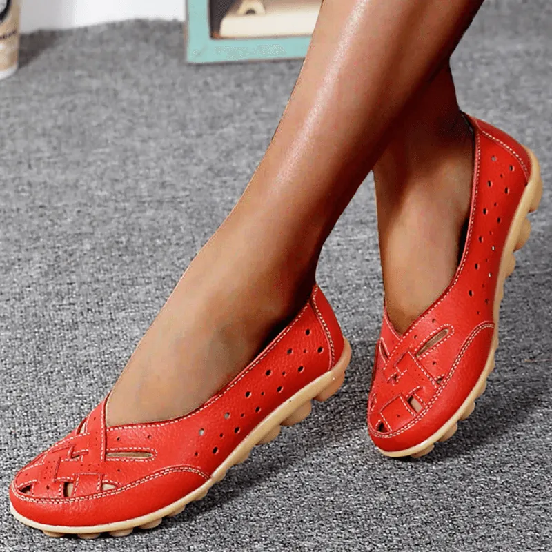 Breathable Leather Supportive Loafers