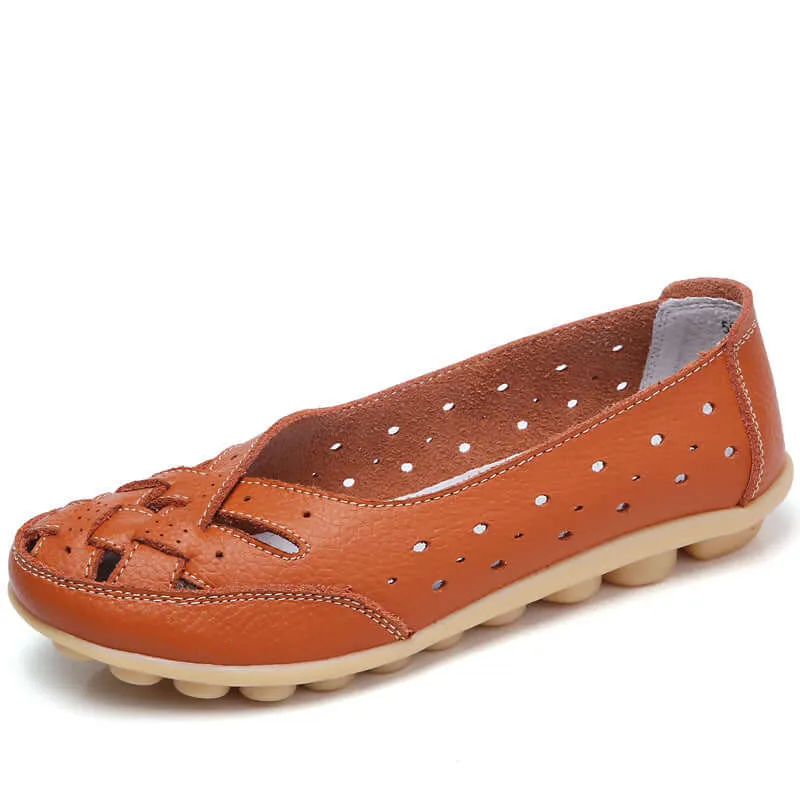 Breathable Leather Supportive Loafers