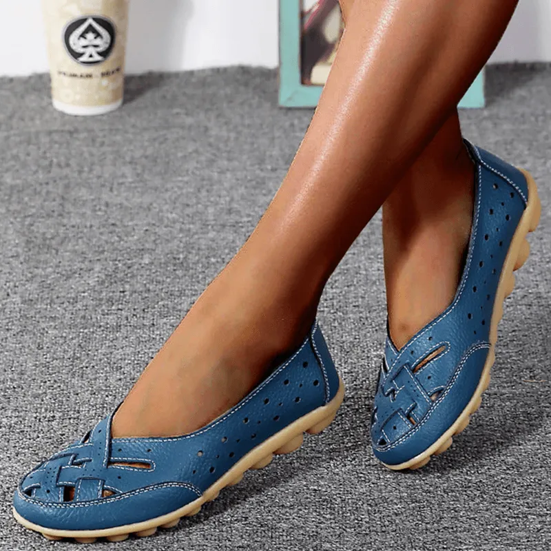 Breathable Leather Supportive Loafers