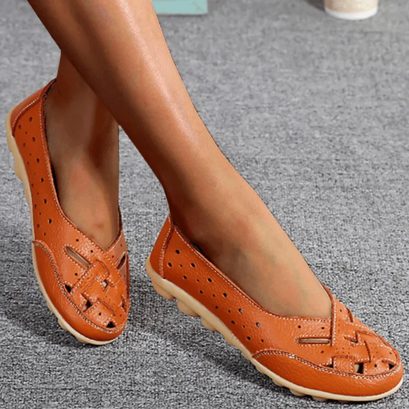 Breathable Leather Supportive Loafers