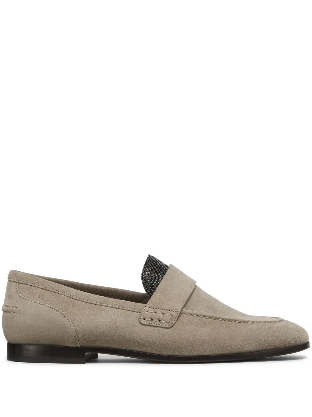 Brunello Cucinelli embellished suede loafers