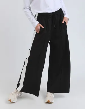 Carmen Wide Leg Pant - Black/Marshmallow