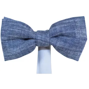 Chambray Jean Blue Magnetic Bow Tie