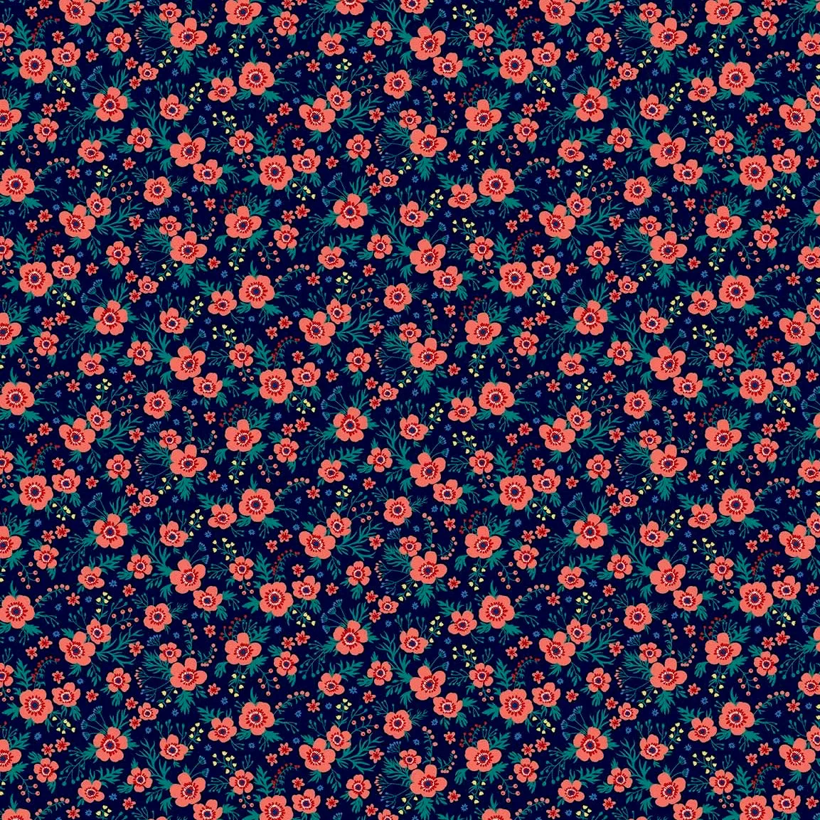 Chloe Flower Toss Navy