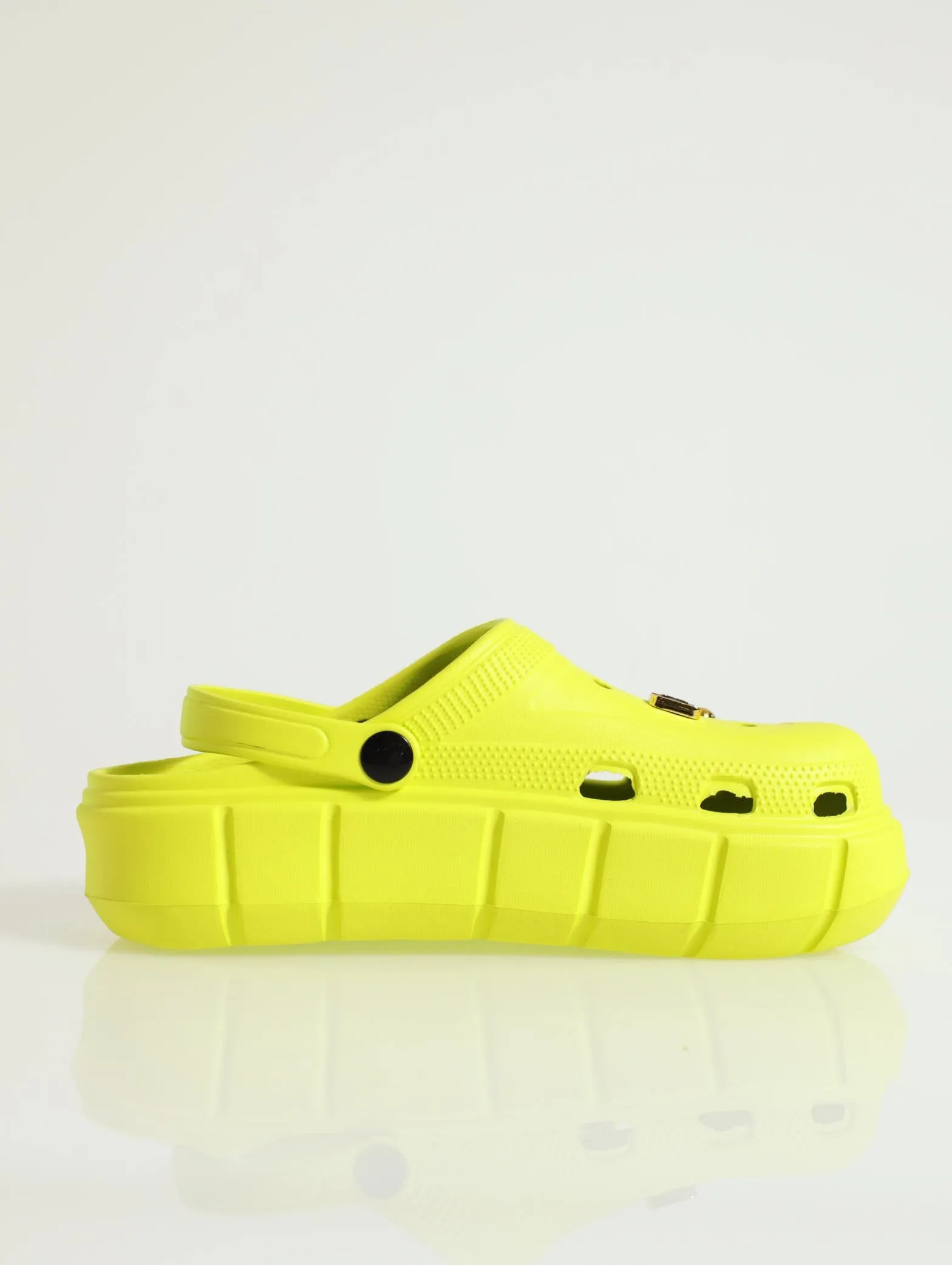 Chunky Flatform Eva Clog - Chartreuse