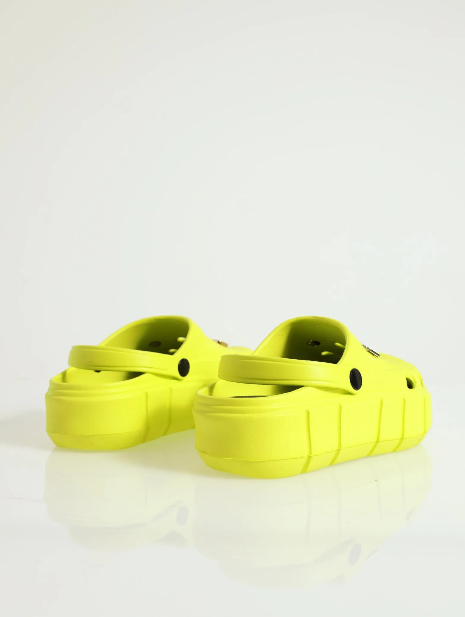 Chunky Flatform Eva Clog - Chartreuse