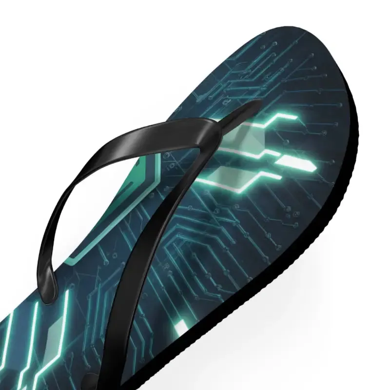 Circuit Pattern Flip Flops with Cushioned Footbed