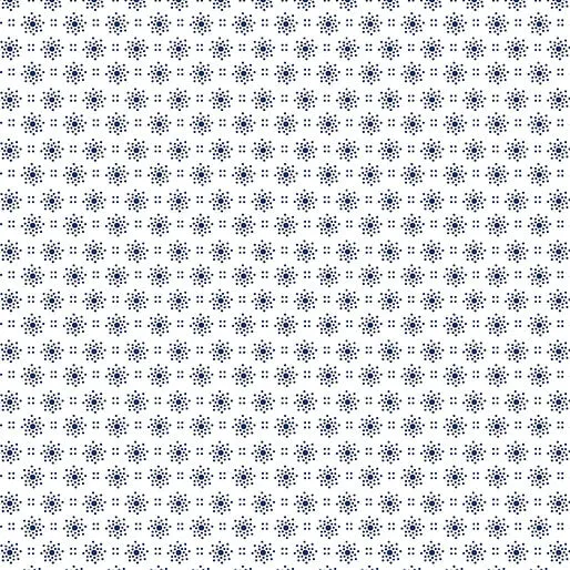 Classic Keepsakes in Blue 14656-50 Sunburst Dots White/Navy