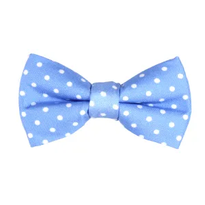 Classic Periwinkle Blue Polka Dot Magnetic Bow Tie