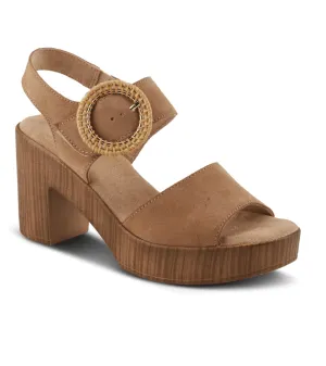 CLEARANCE - Gamona -Tan Suede Sandal