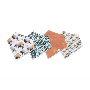Copper Pearl Bison Baby Bandana Bib Set (4 Pack)