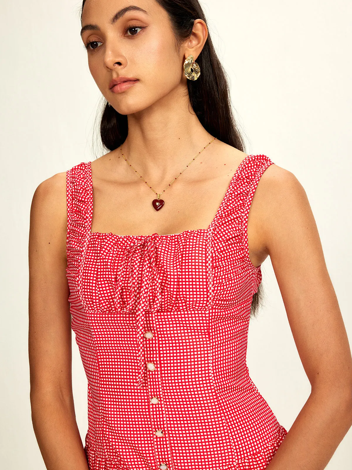 Corset Maxi Dress | Red | Romantic and Lightweight Summer Style