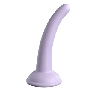 Curious 5 Inch First Time & Pegging Silicone Dildo - Purple