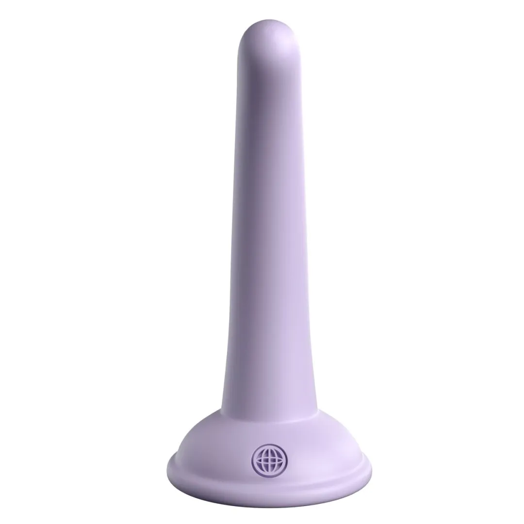 Curious 5 Inch First Time & Pegging Silicone Dildo - Purple