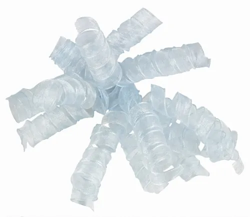 Curly Sheer Bow Baby Blue