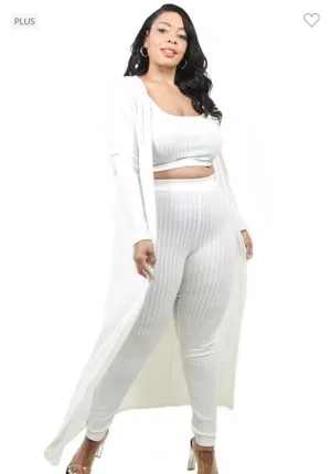 Curvy Plus My Darling Angel Loungewear 3 Piece Set