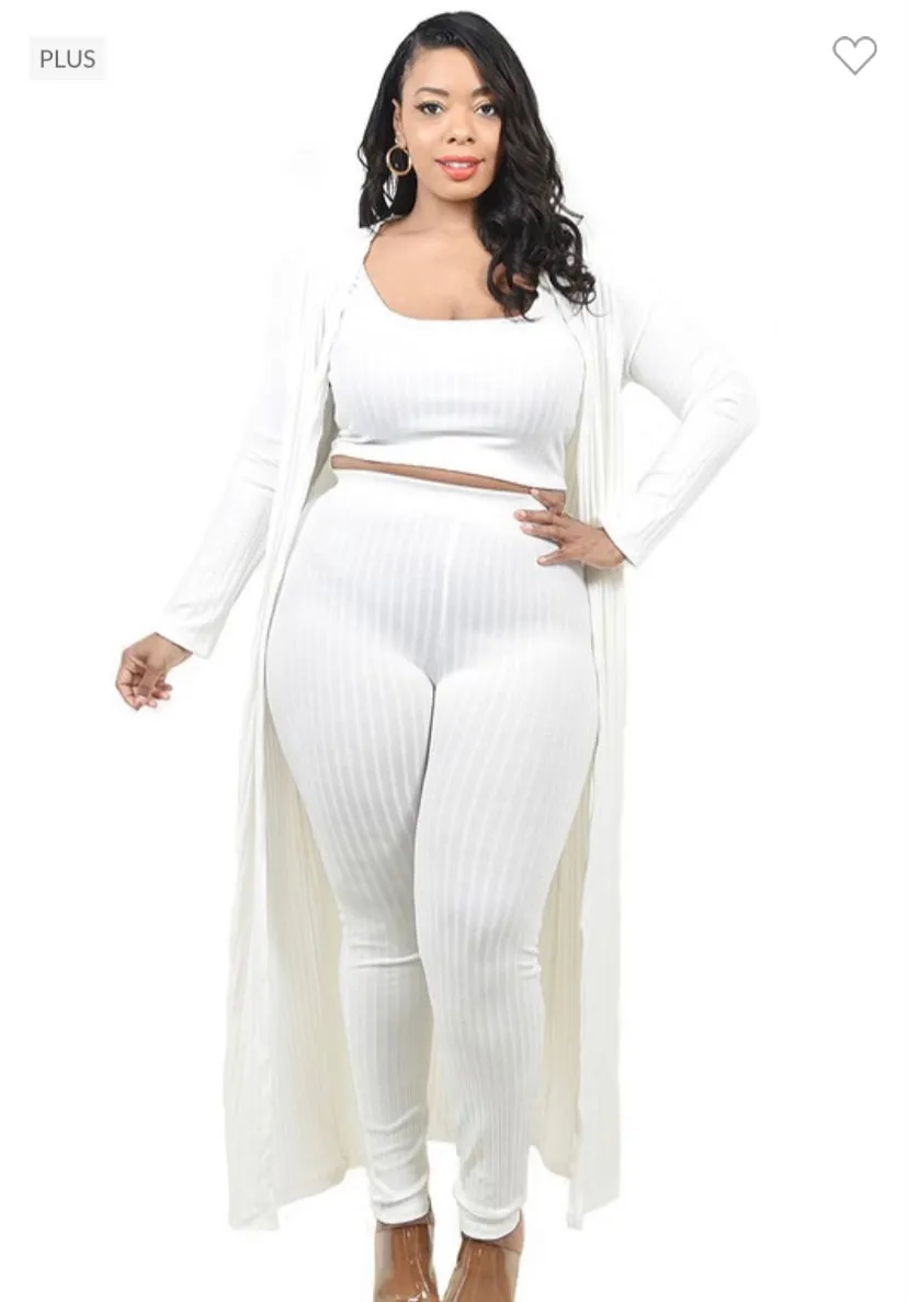 Curvy Plus My Darling Angel Loungewear 3 Piece Set