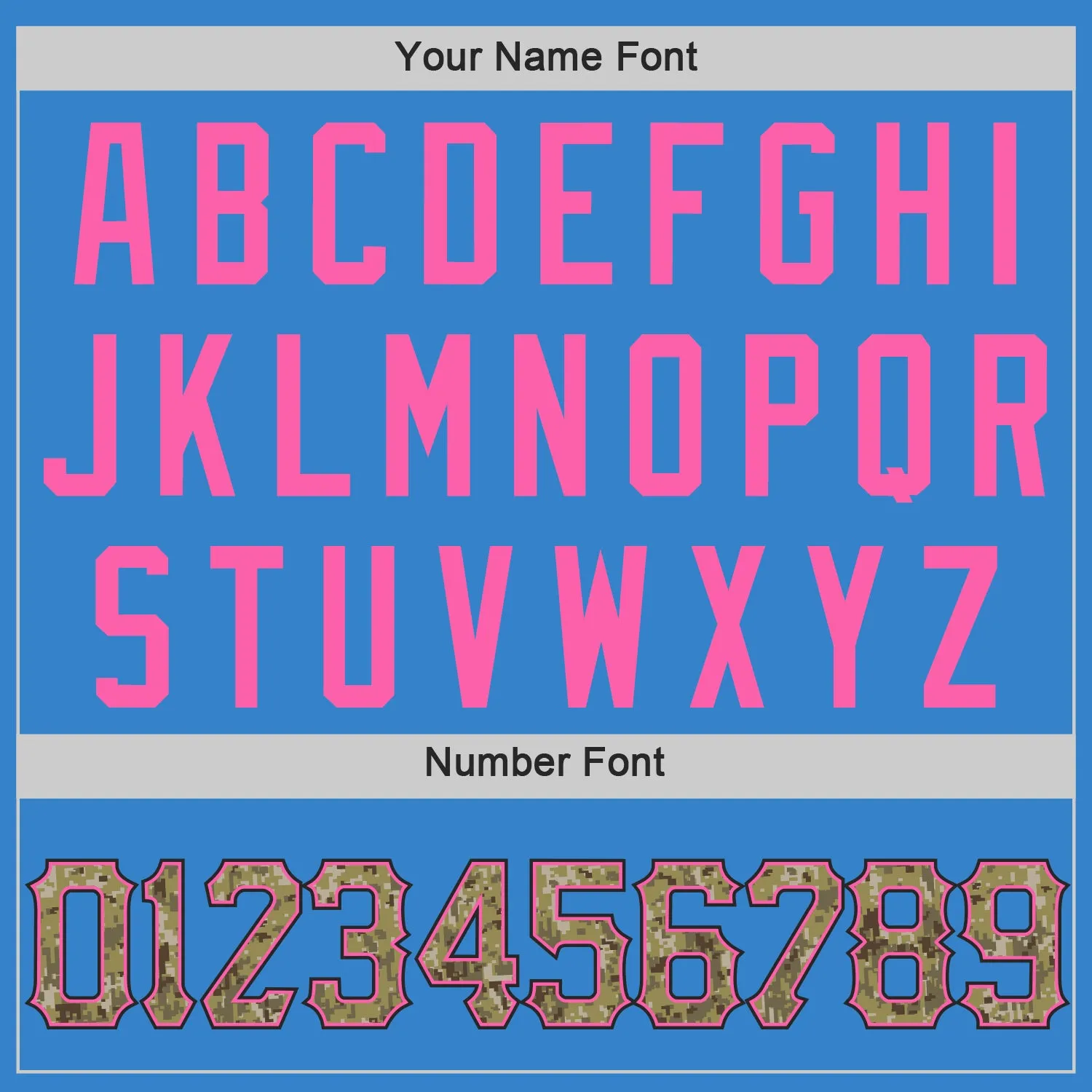 Custom Powder Blue Camo-Pink Authentic Baseball Jersey