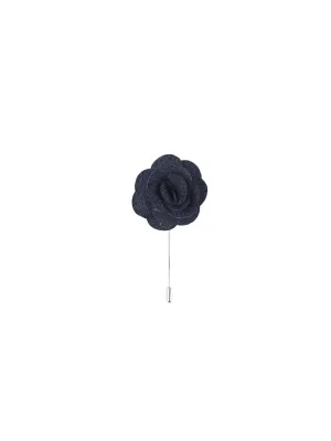 Dark Navy Textured Lapel Pin