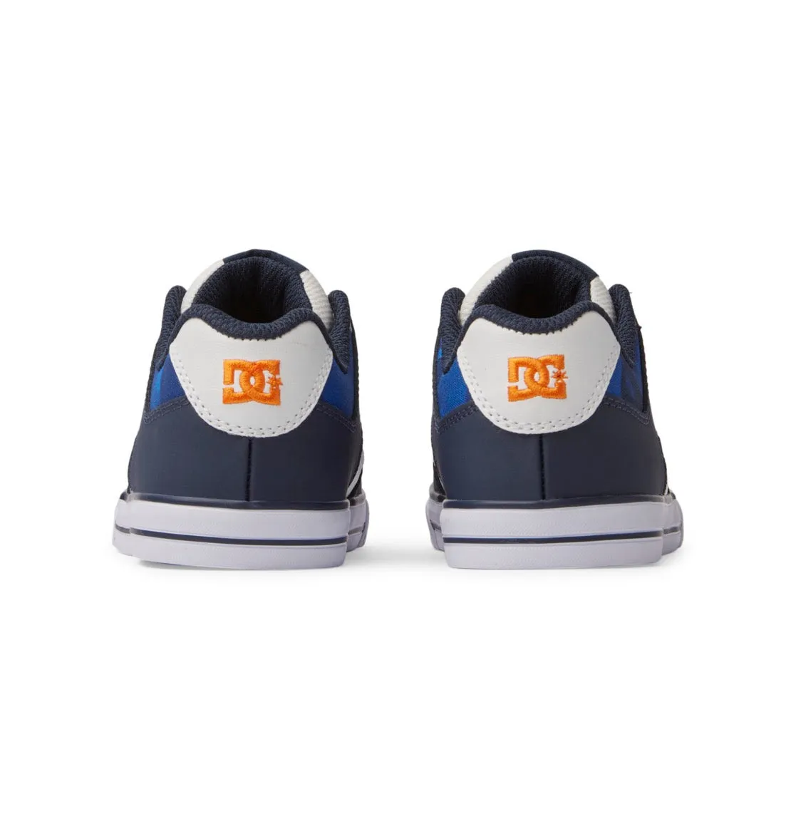 DC SHOES PURE ELASTIC SHADY BLUE ORANGE KIDS TRAINERS