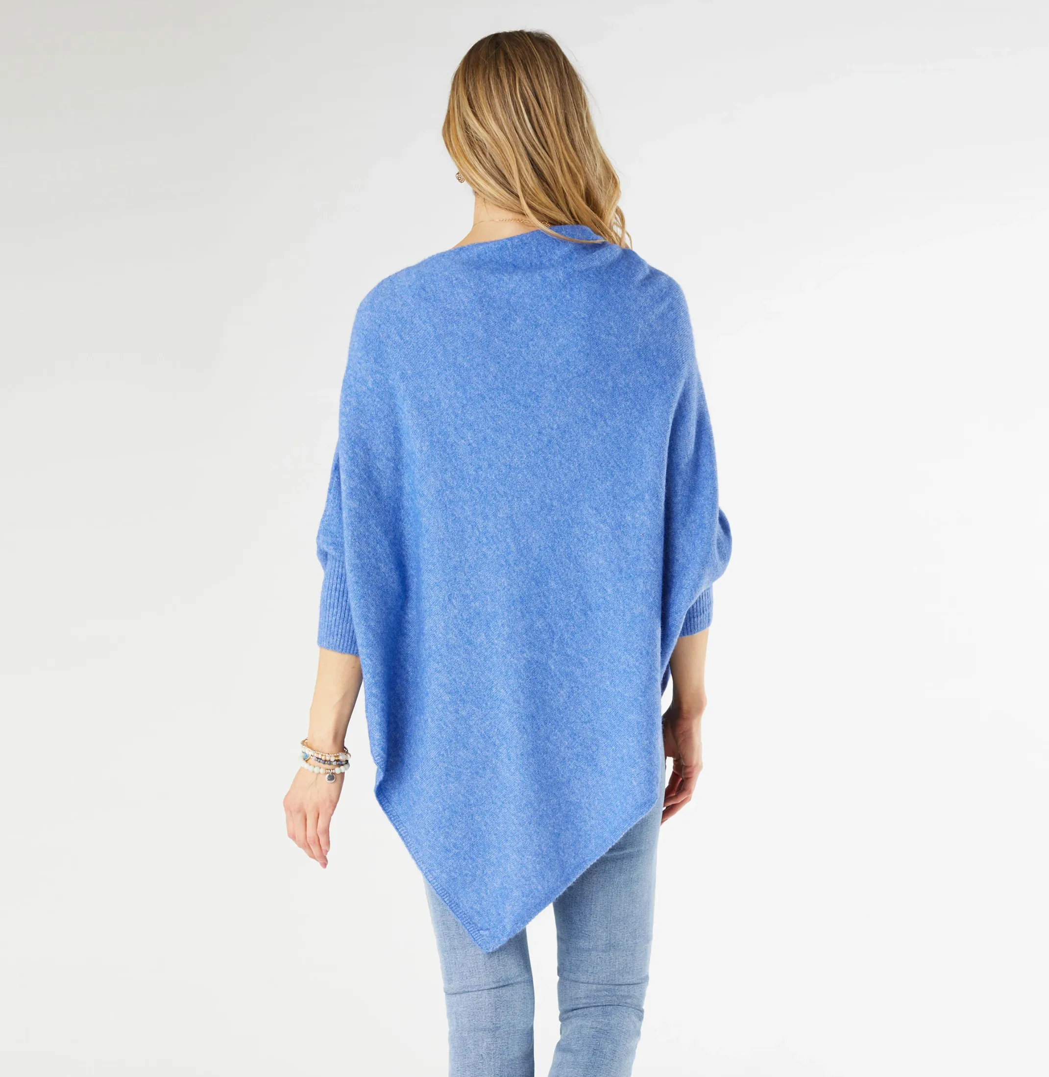Dylan Sweater Poncho - Cobalt