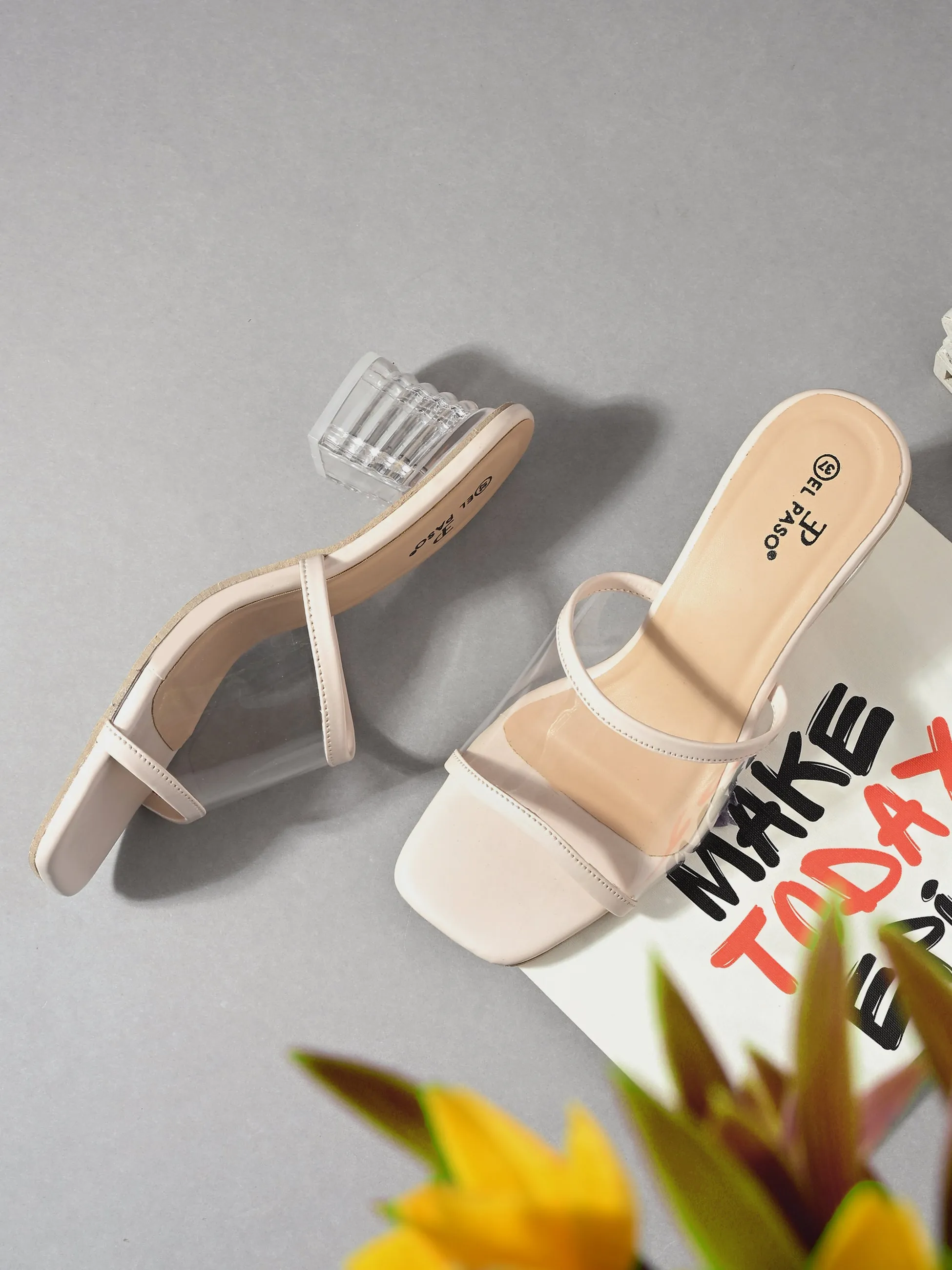 El Paso Women Open Toe Block Heel Sandals