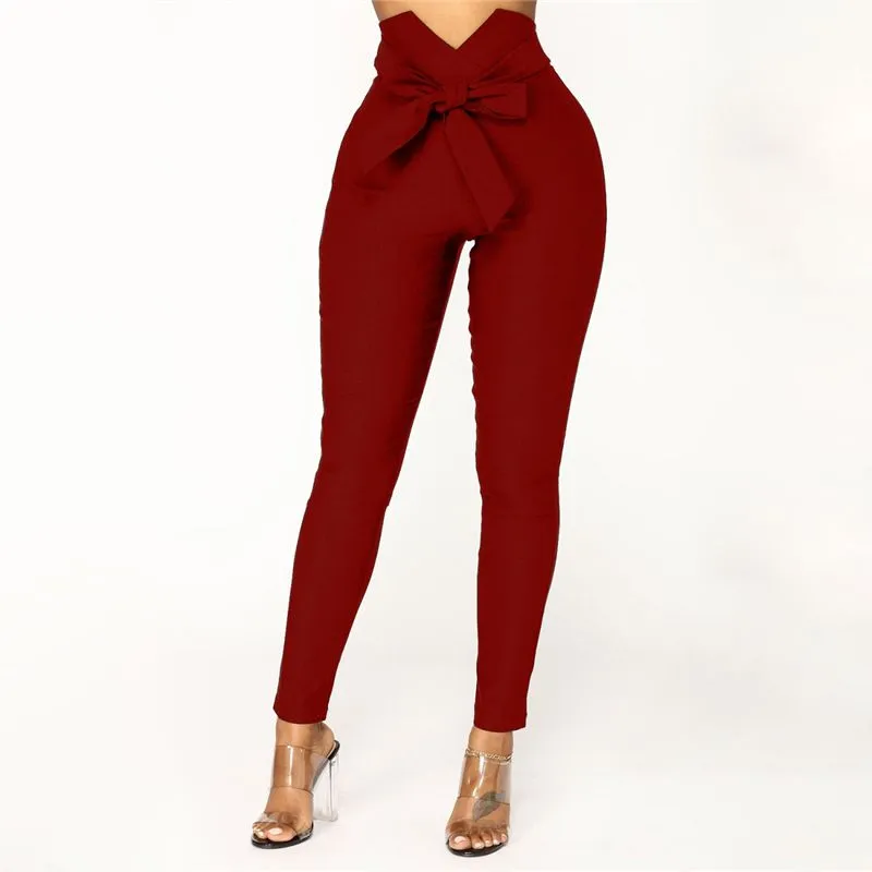 Elara Tie-Waist High-Rise Slim Fit Tapered Pants