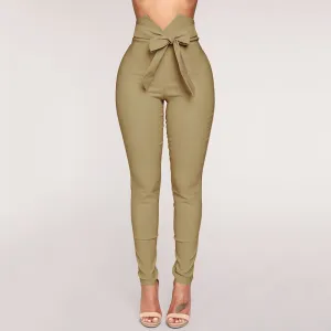 Elara Tie-Waist High-Rise Slim Fit Tapered Pants