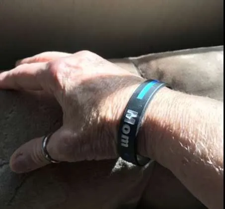 Family Thin Blue Line Police Personalized Bracelet