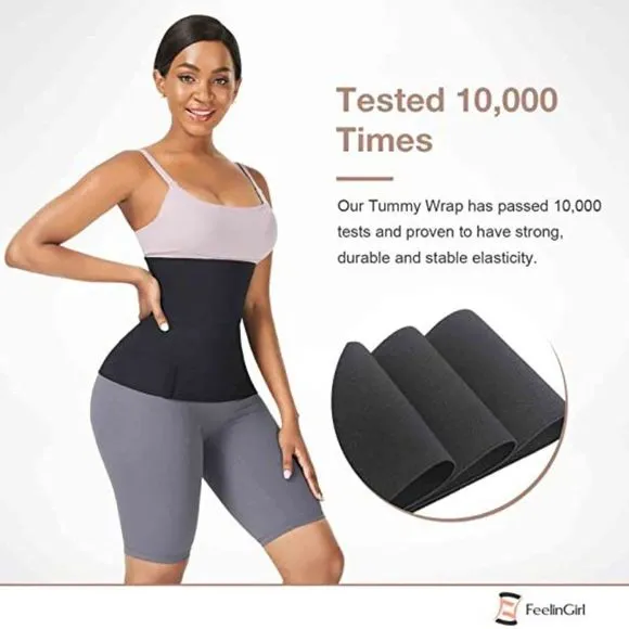 FeelinGirl Waist Trainer for Women Sauna Trimmer Belt Tummy Wrap