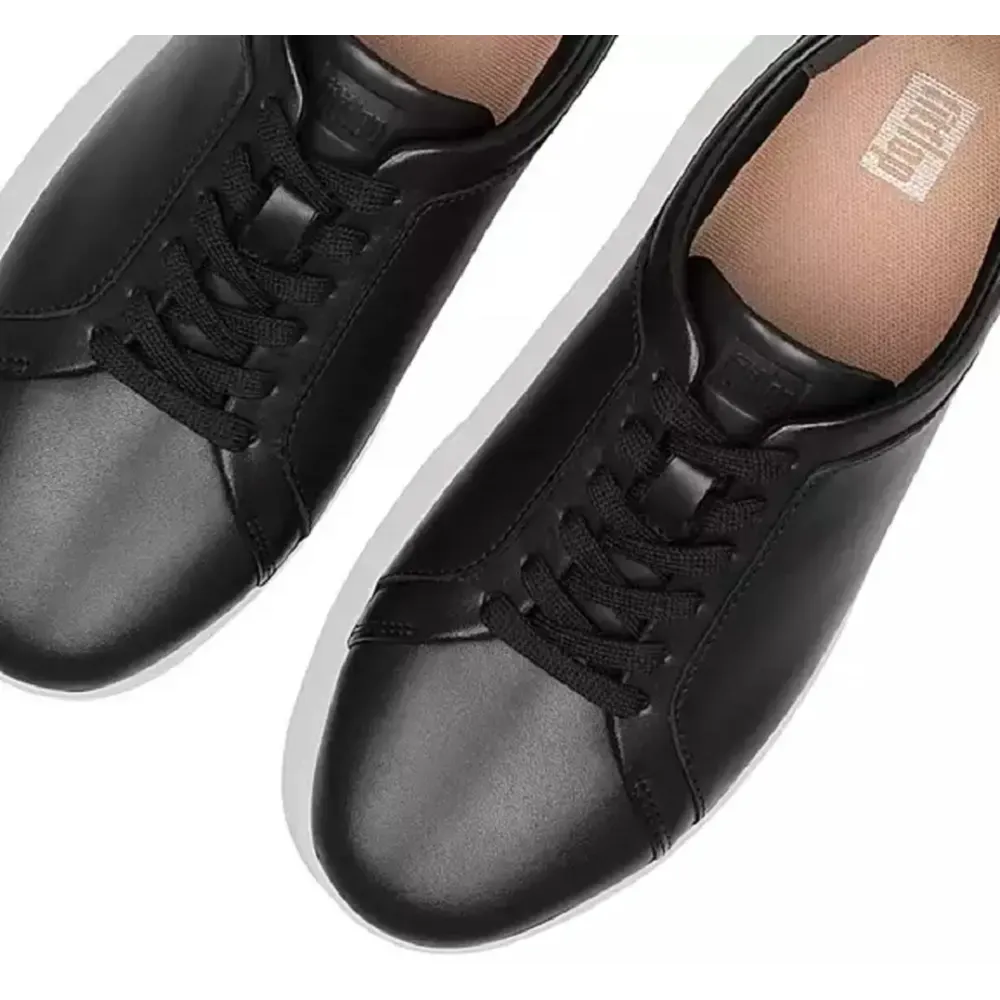 FitFlop Rally Leather Black Trainers
