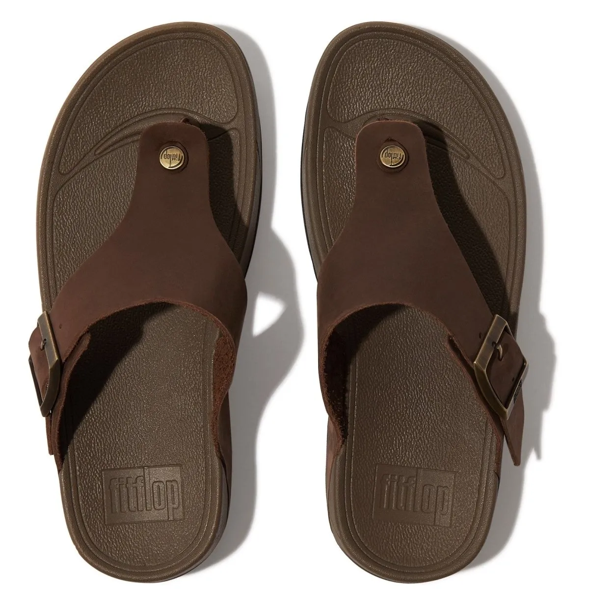 Fitflop Trakk II Mens Leather Toe-Post Flip-Flop Summer Sandals