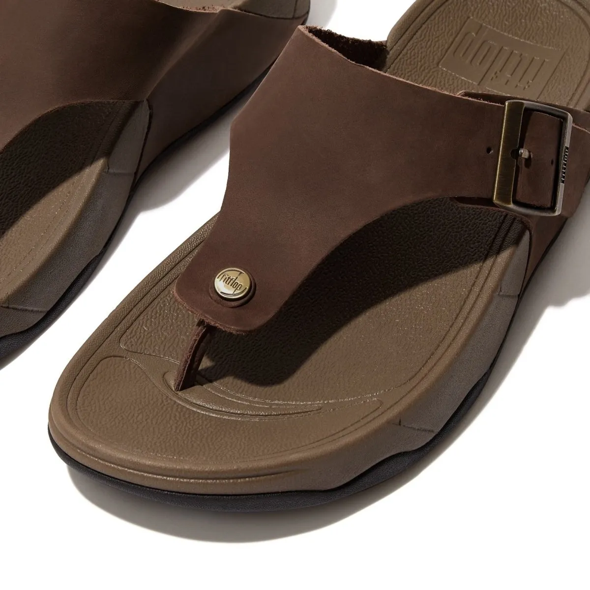Fitflop Trakk II Mens Leather Toe-Post Flip-Flop Summer Sandals