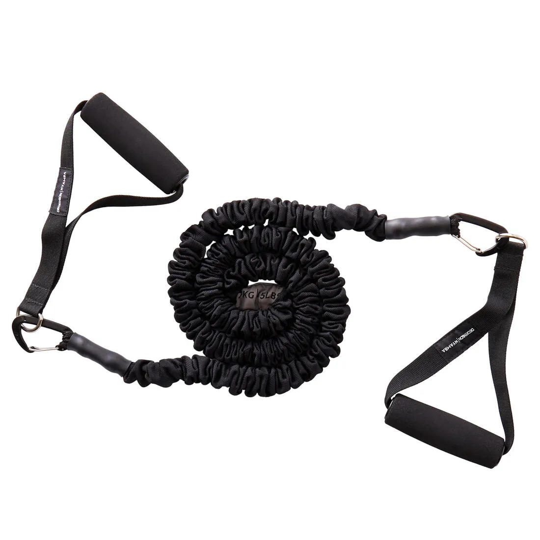 Fitness High Resistance Band (15 lb / 7.5 kg) with Handles - Black
