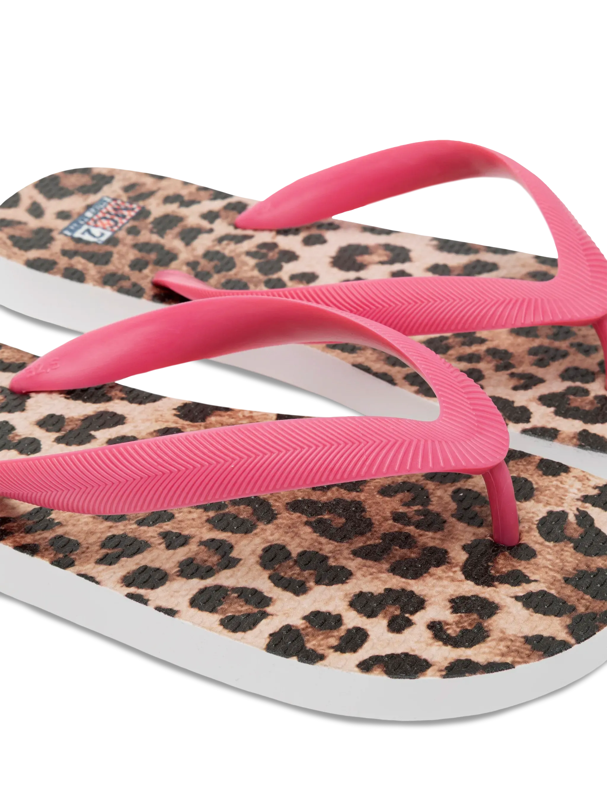Flip flops with animalier print