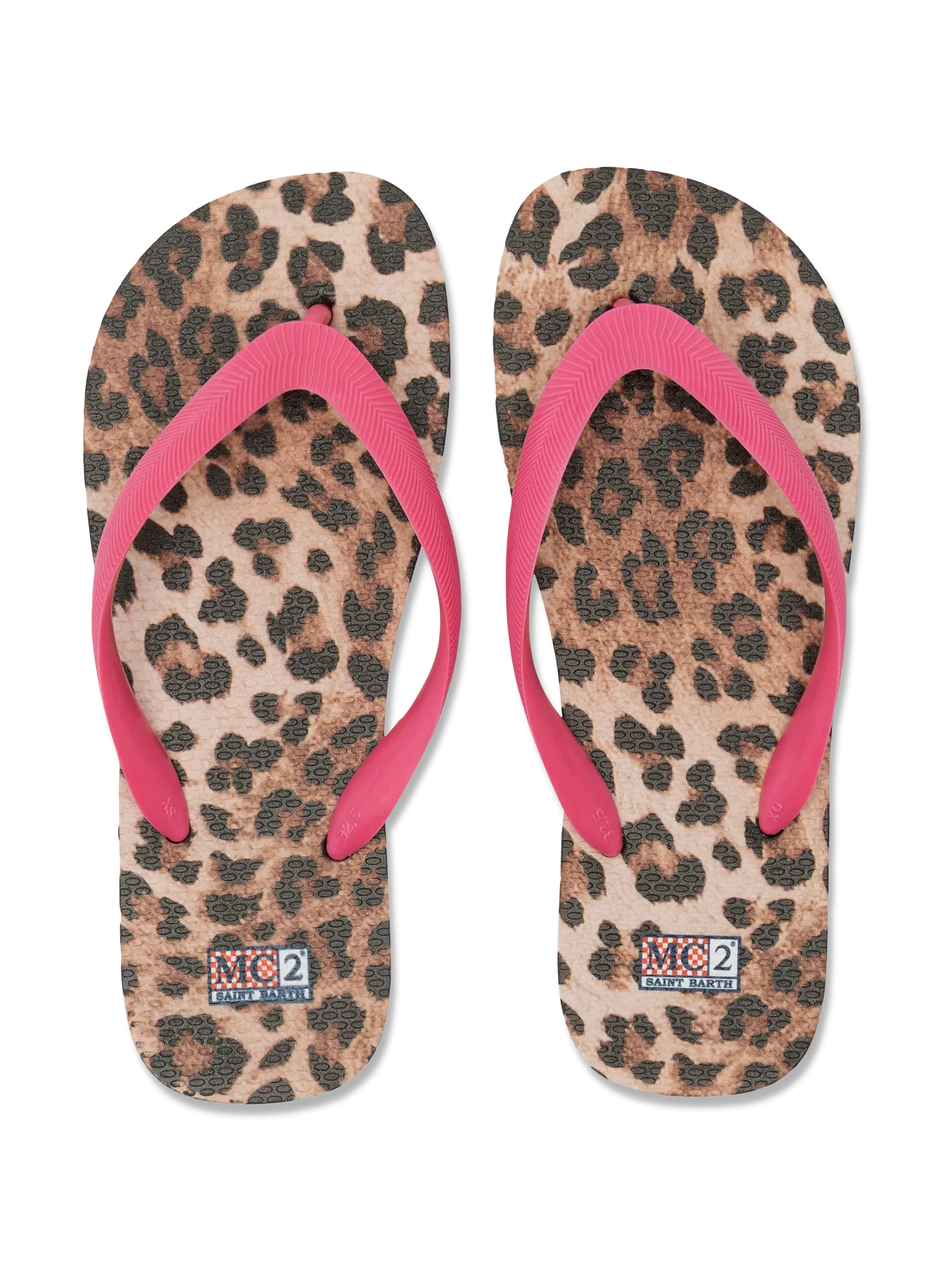 Flip flops with animalier print