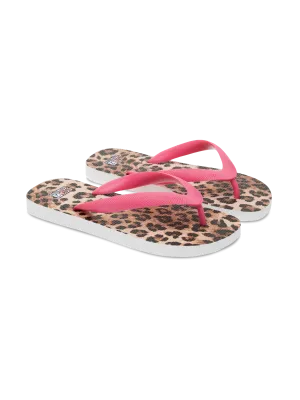 Flip flops with animalier print