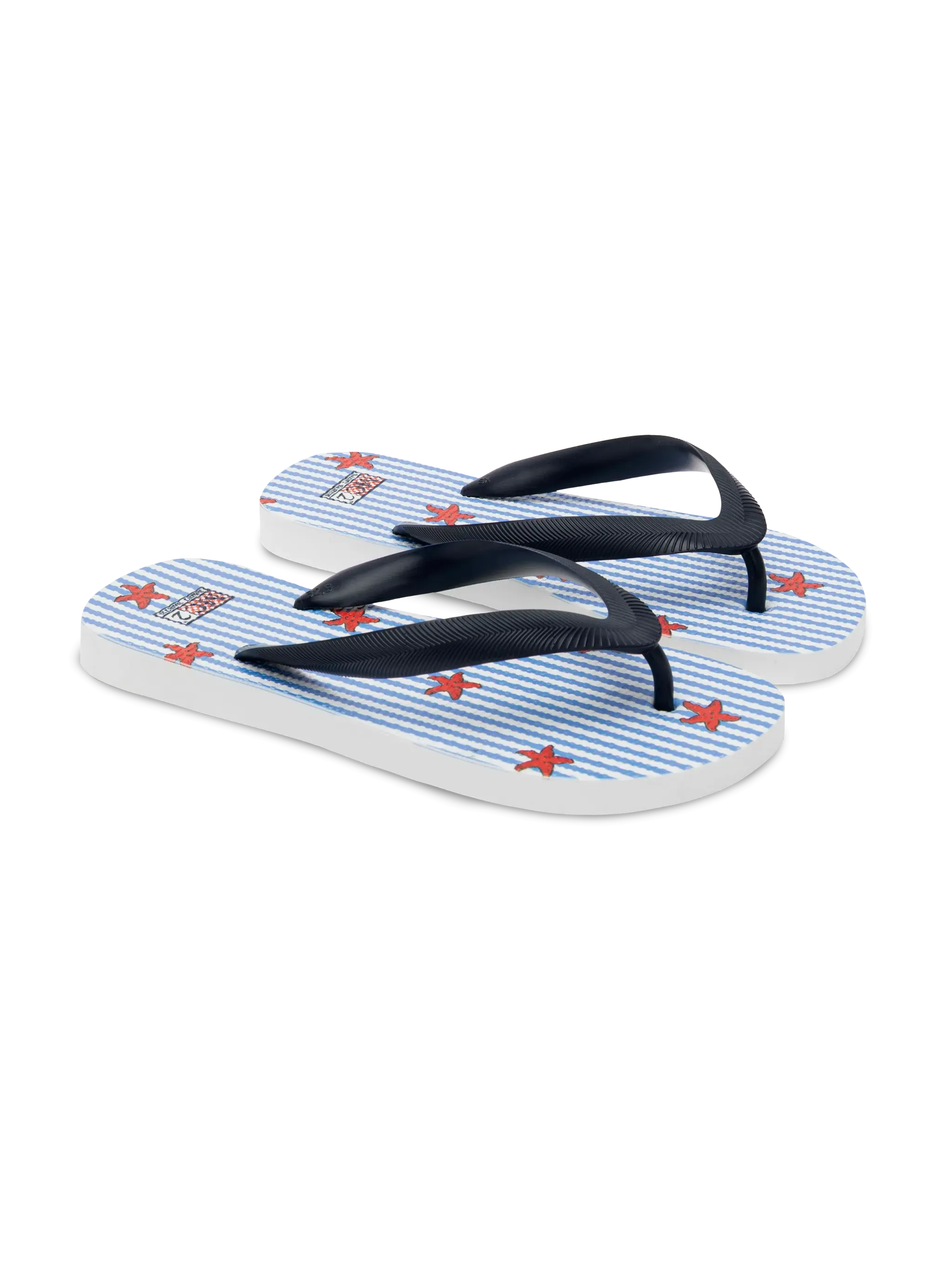 Flip flops with starfish print