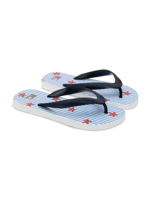 Flip flops with starfish print