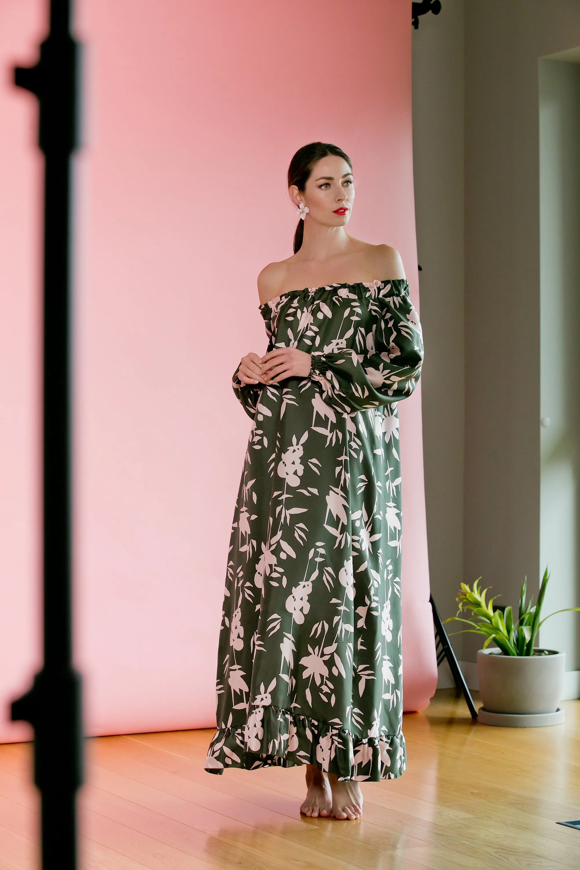 Floral dress, kaftan maxi dress, women dress, 50s dress, floral maxi dress, summer dress, plus size clothing, maternity dress,  154.482