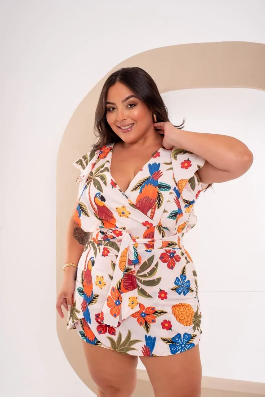 Floral Tropical Romper