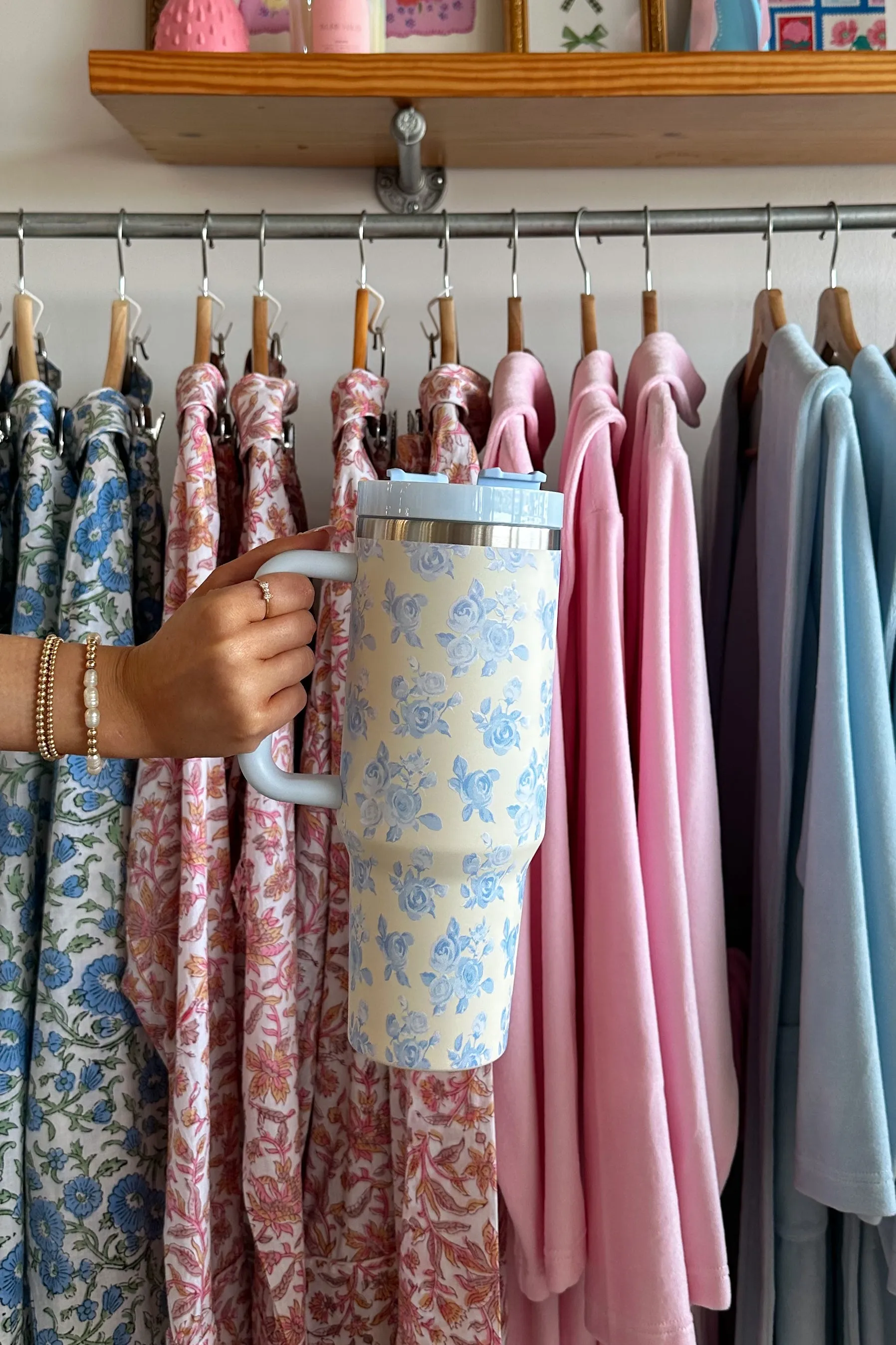 Floral Tumbler in Blue