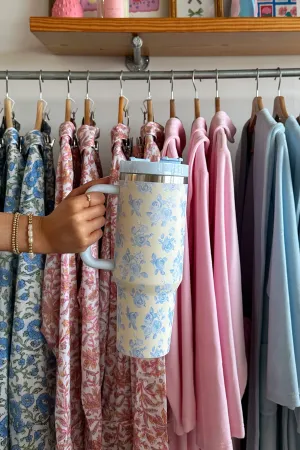 Floral Tumbler in Blue